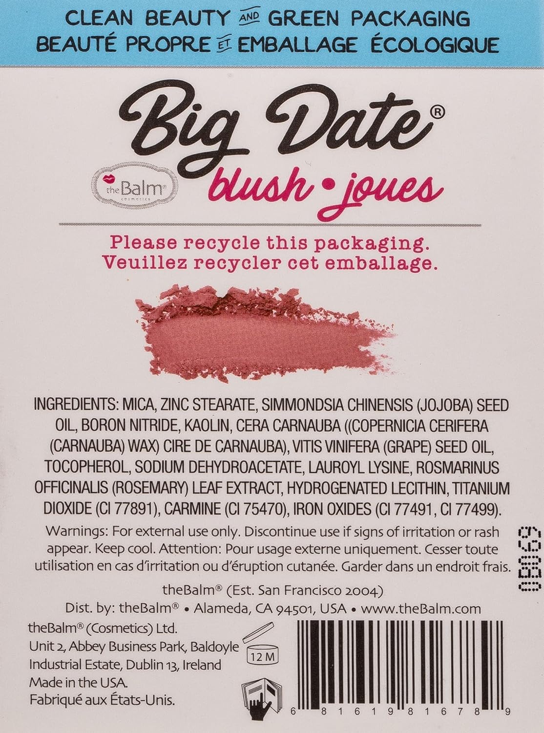 Руж theBalm Big Date Blush