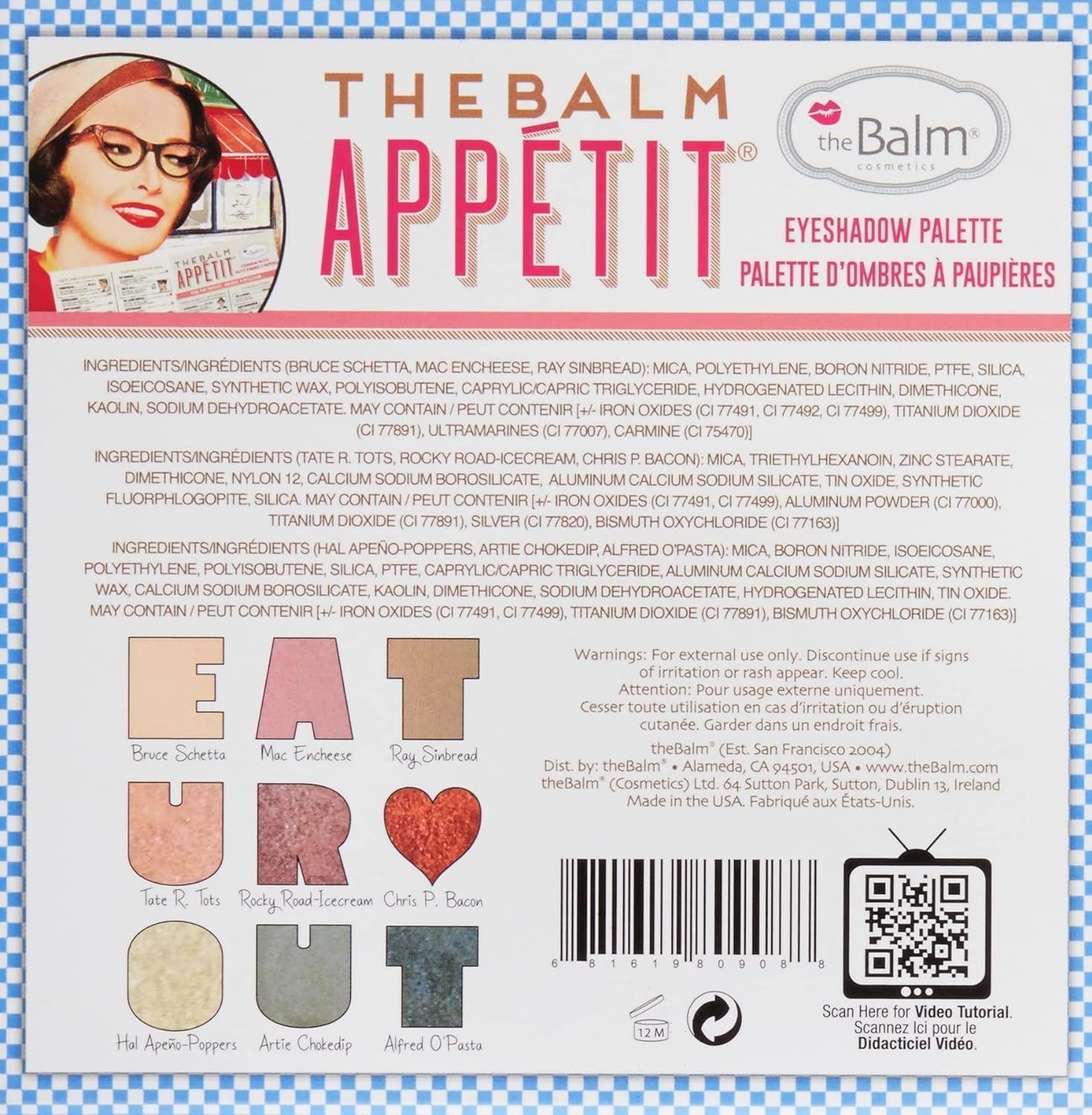 Палитра сенки за очи TheBalm Appetit