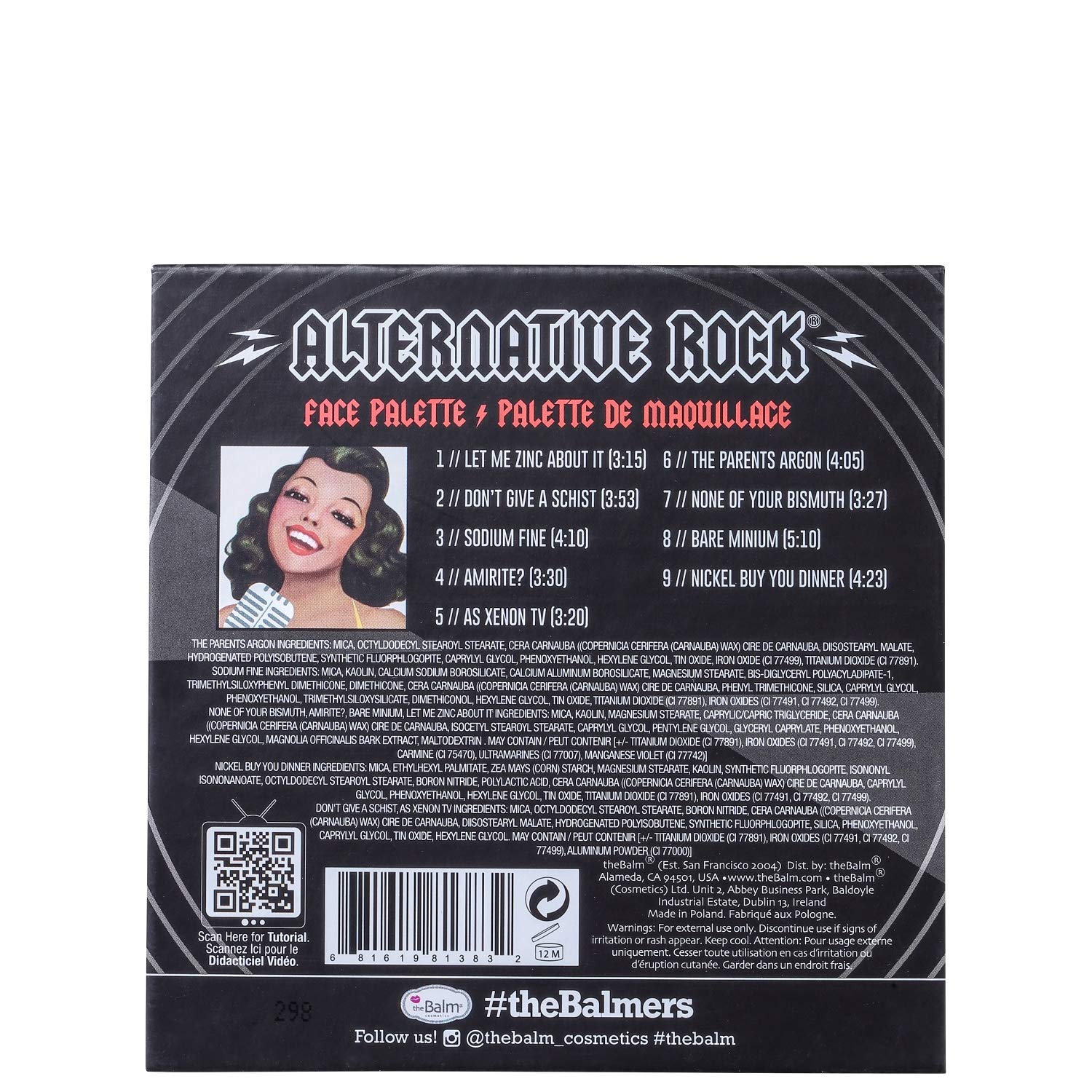 Палитра сенки за очи theBalm Alternative Rock Vol.2