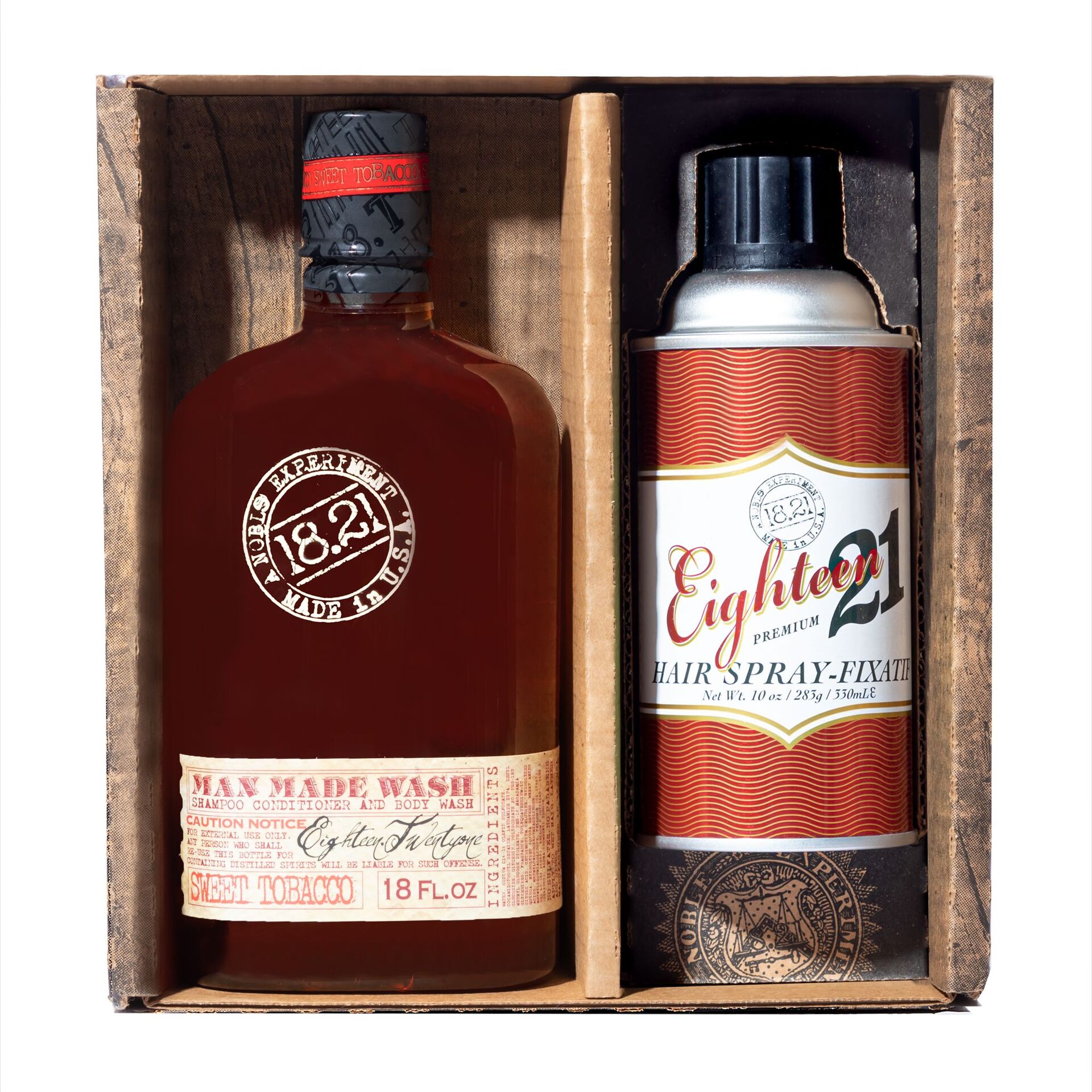 Комплект с 3-в-1 почистващ продукт и лак за коса Luxury Gift Set including Man Made Wash and Hair Spray