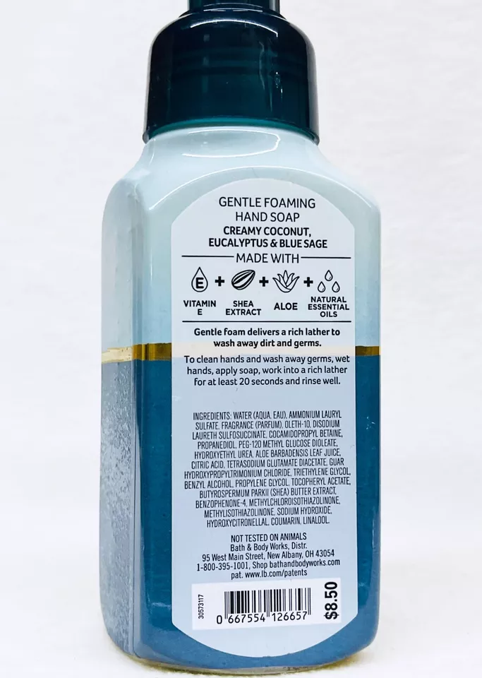 кокос и евка 1 kokos i evka 1 Течен сапун с кокос и евкалипт Bath & Body Works Coconut Eucalyptus