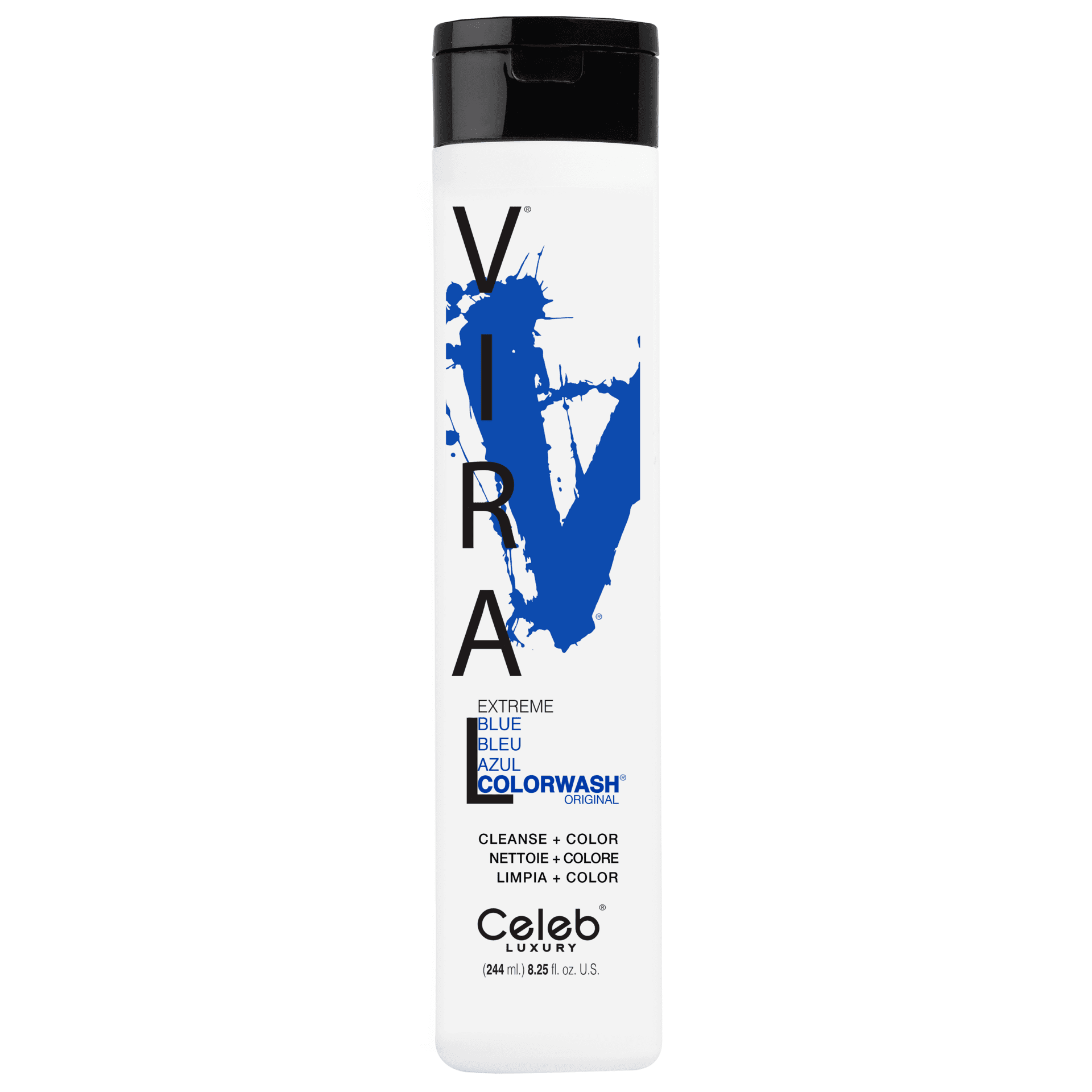 Celeb luxury Viral Shampoo 8.25oz/244ml Extreme Blue  Веган син шампоан оцветител