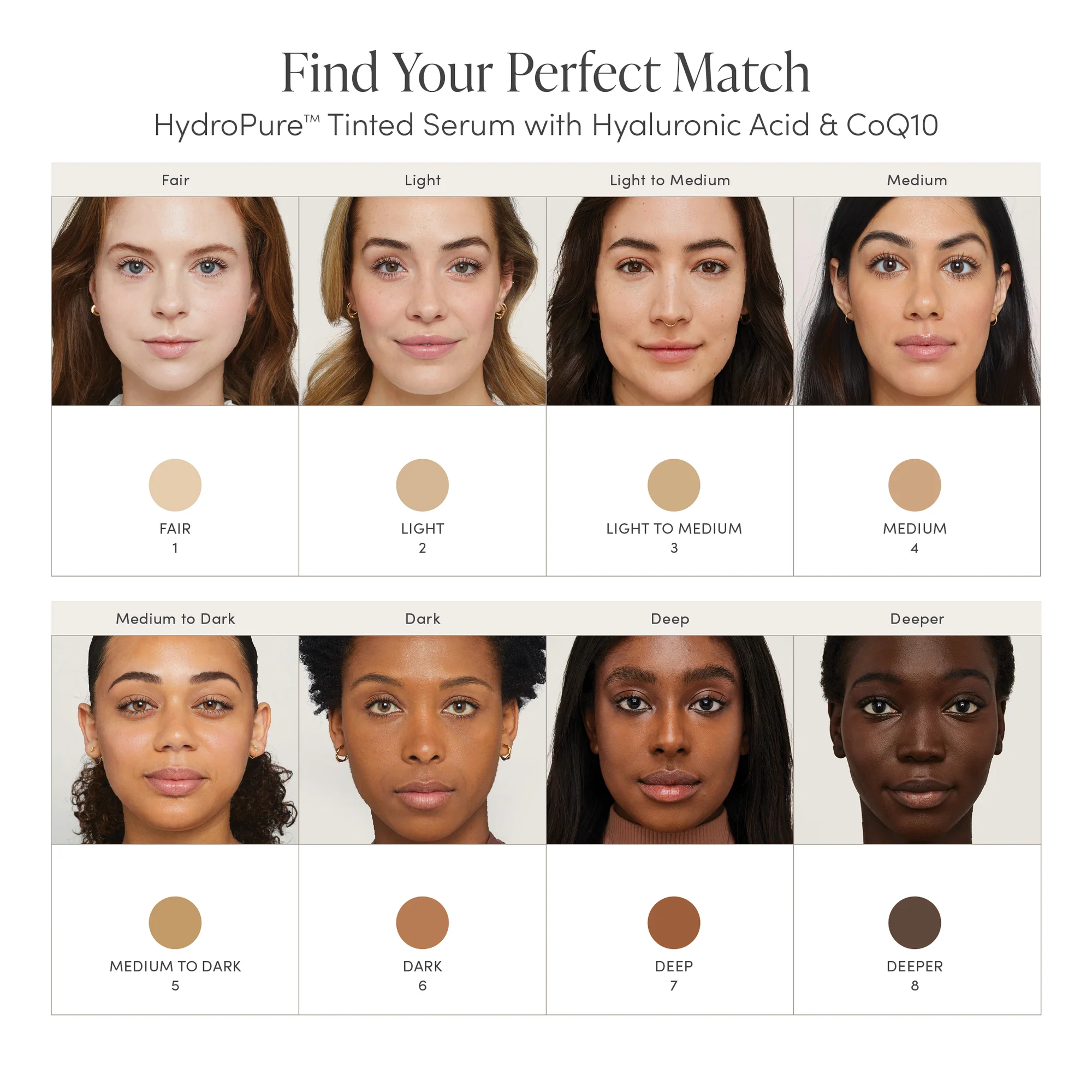 Анти-ейдж тониращ серум за лице Jane Iredale HydroPure Tinted Serum with Hyaluronic Acid & CoQ10