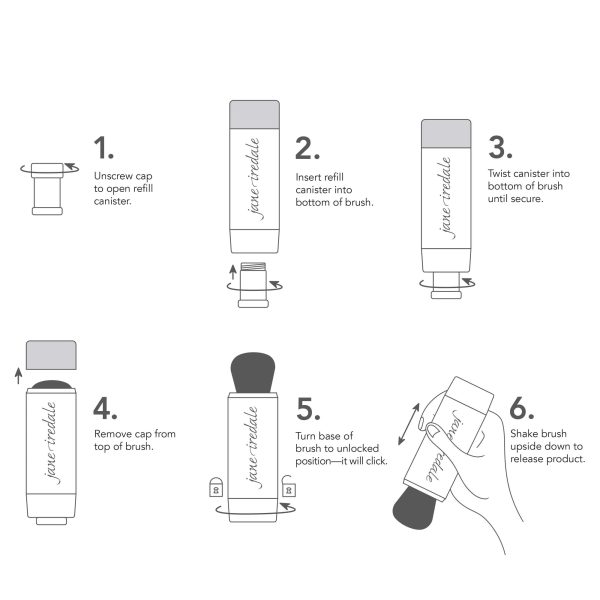use 1 Слънцезащитна пудра Powder Me SPF Brush REFILL 3-PACK - Jane Iredale