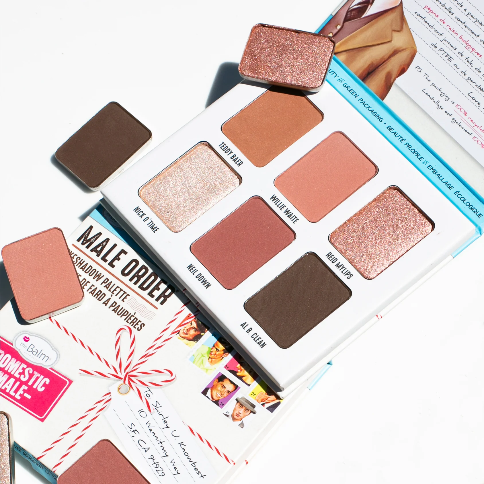 mo maleorder c g stylized domestic square pans Палитра сенки за очи theBalm Male Order Domestic Male