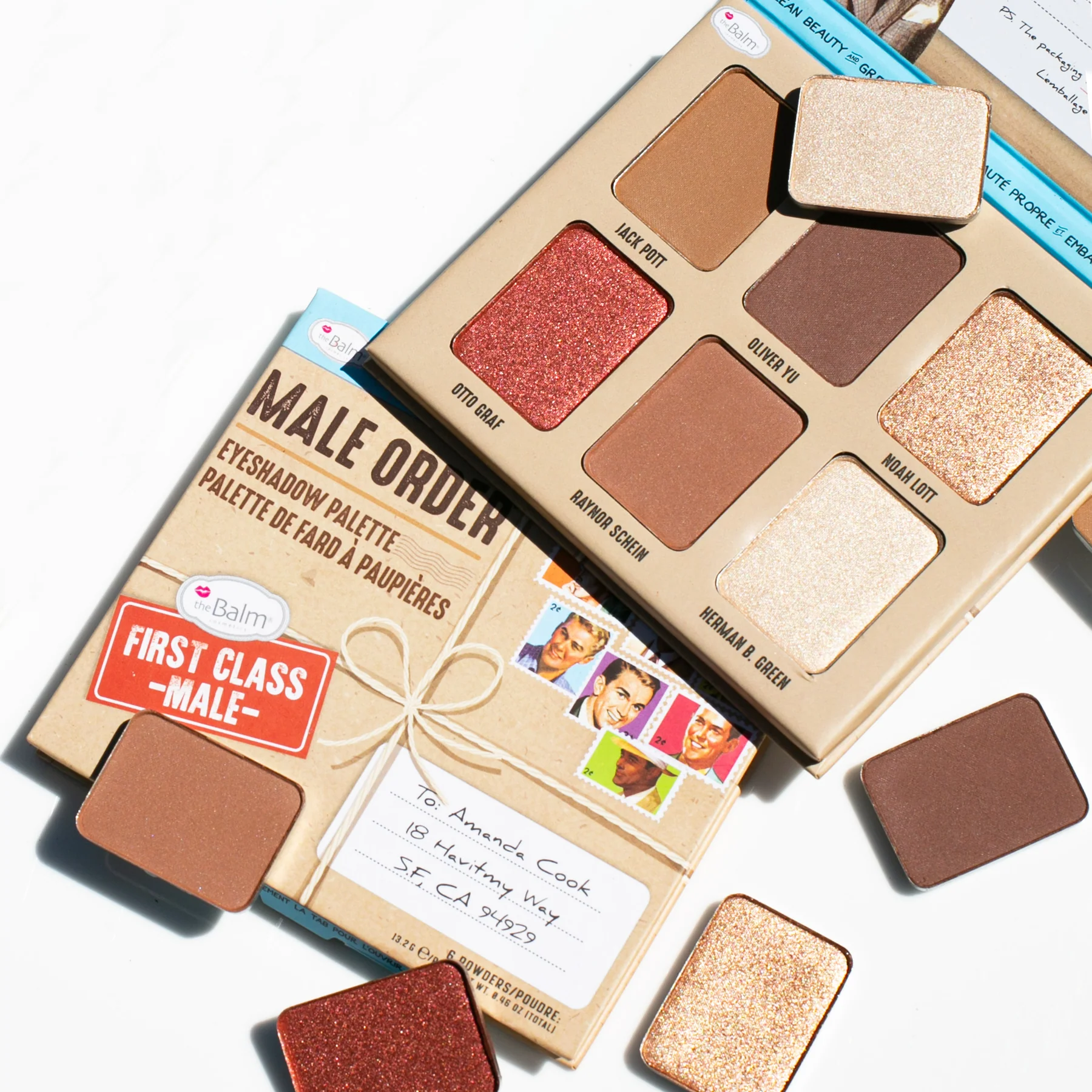 mo maleorder c g stylized firstclass square pans Палитра сенки за очи theBalm Male Order First Class Male
