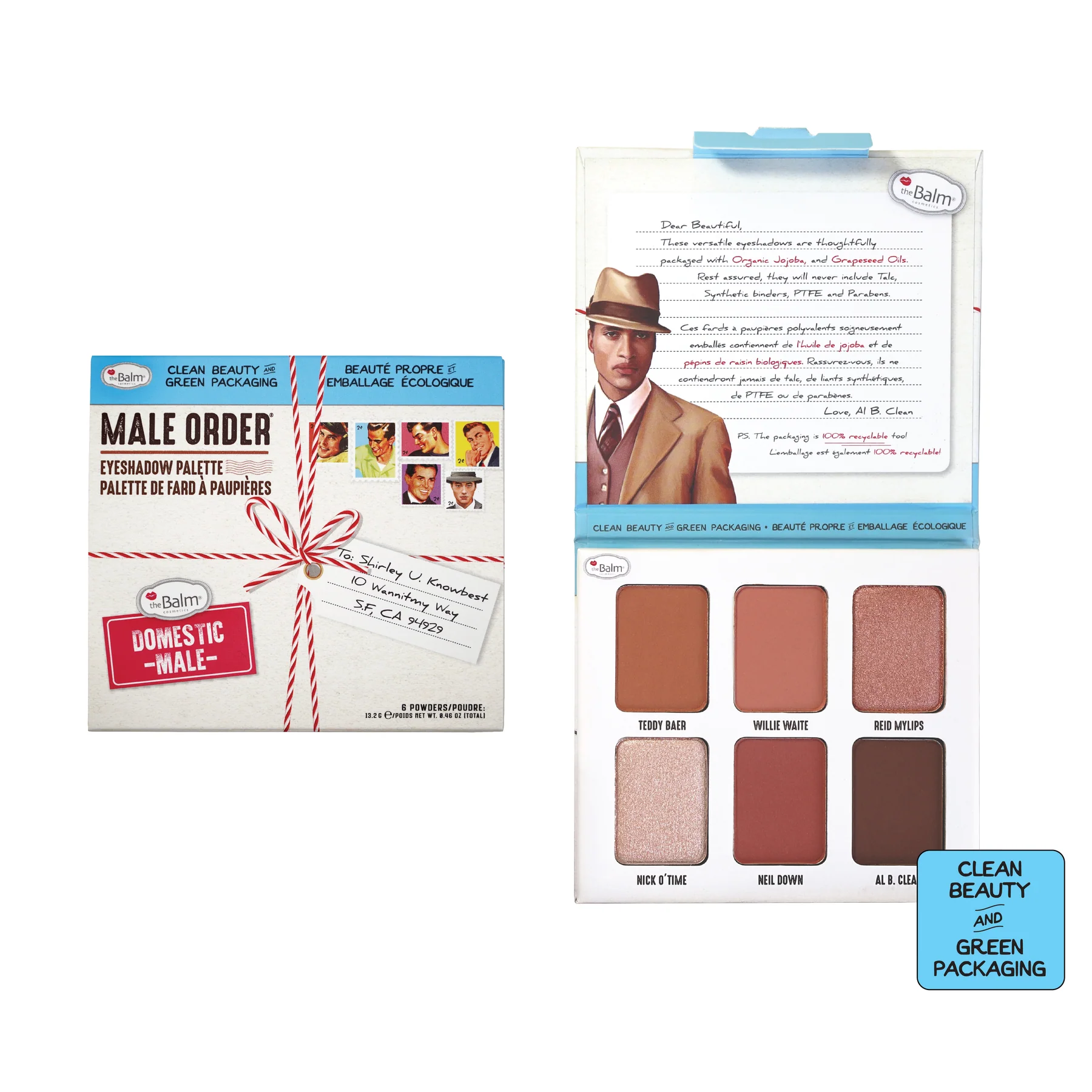 Палитра сенки за очи theBalm Male Order Domestic Male