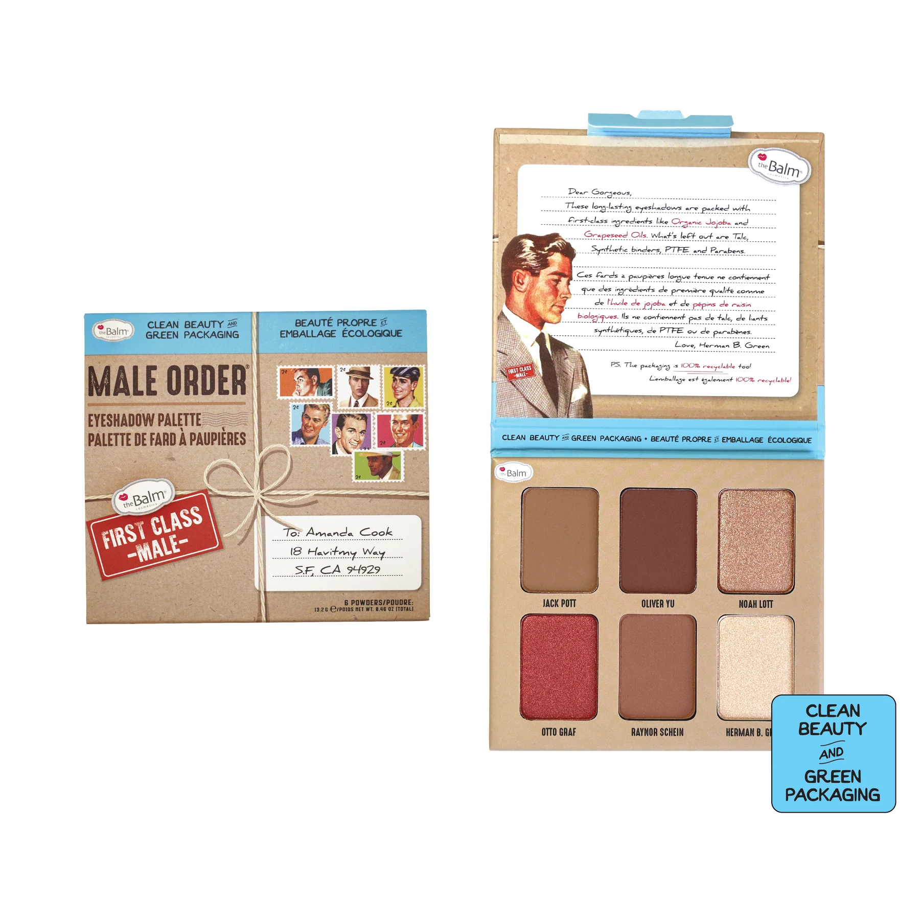 products c g icon 02 Палитра сенки за очи theBalm Male Order First Class Male