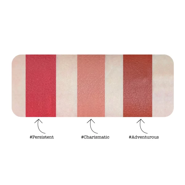 vacay swatch 1 Комплект течни червила theBalm Voyage-Vacay Lip Trio