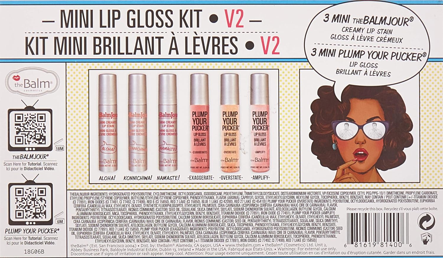 Комплект мини гланцове за устни theBalm Plump Your Pucker and theBalmJour