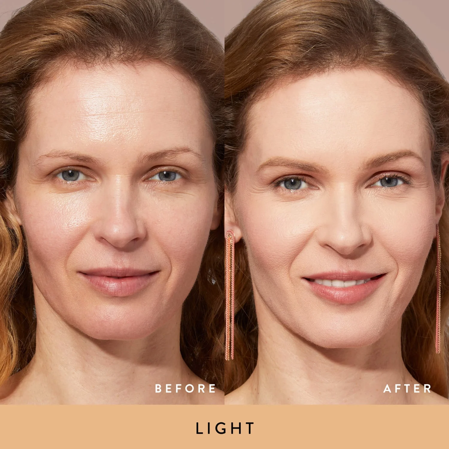 DoubleTakeBaked---BeforeAfter_Light-face Кремообразна пудра Laura Geller Double Take Baked Versatile Powder Foundation