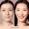 DoubleTakeBaked---BeforeAfter_Porcelain-face Кремообразна пудра Laura Geller Double Take Baked Versatile Powder Foundation