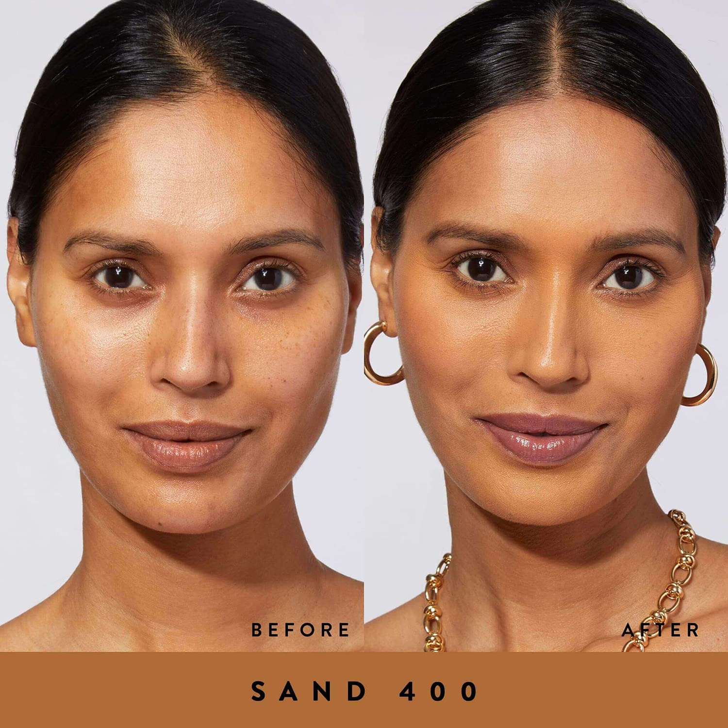 sand model Фон дьо тен Laura Geller Timeless Skin Antiaging Cream Foundation