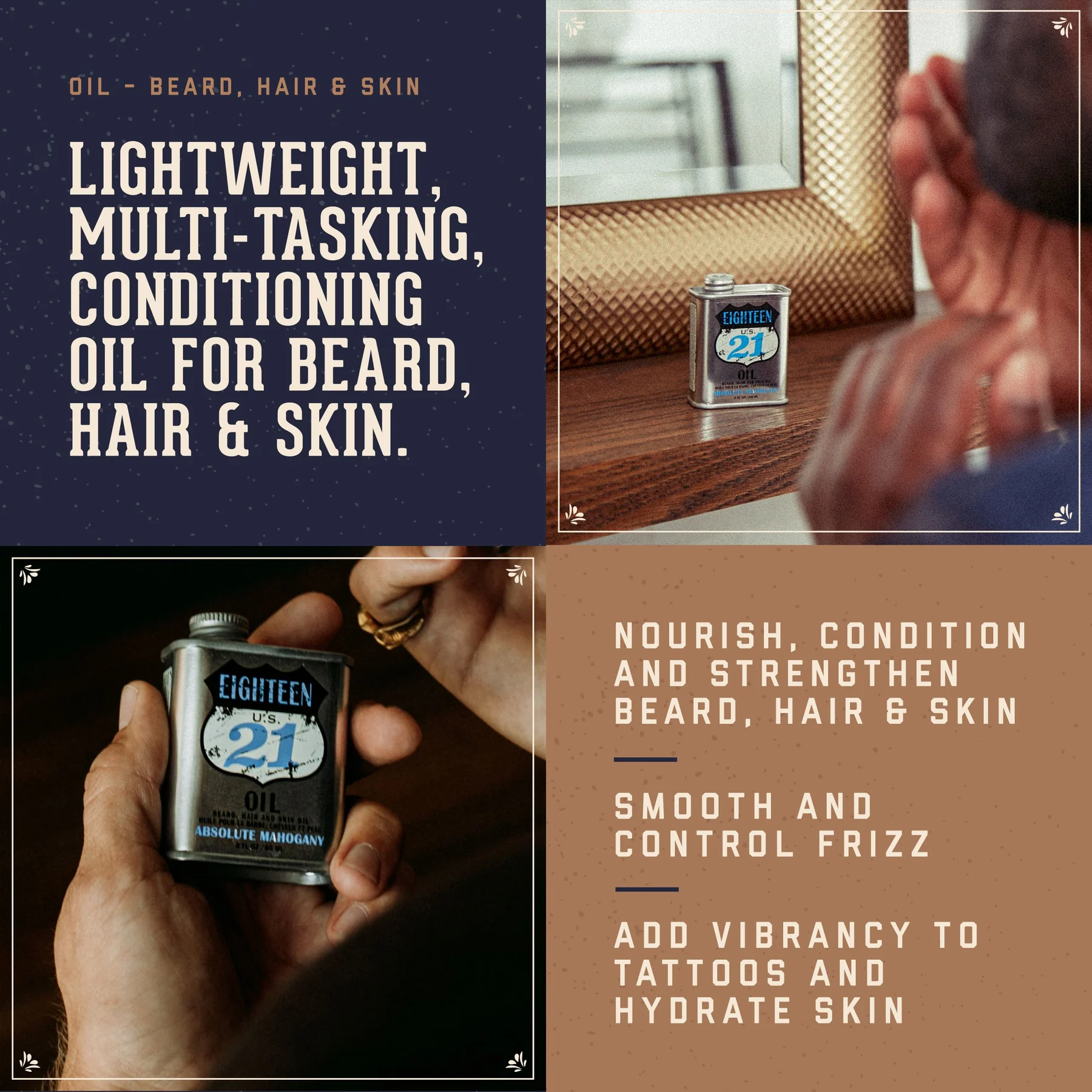 1821-AbsoluteMahoganyOil_77bc415a-4e20-4e79-a0ea-4117c18f85c6_1800x1800 1821 absolutemahoganyoil 77bc415a 4e20 4e79 a0ea Луксозен подаръчен комплект 2-в-1 Book of Good Grooming Gift Set Volume 3 - 18.21 Man Made