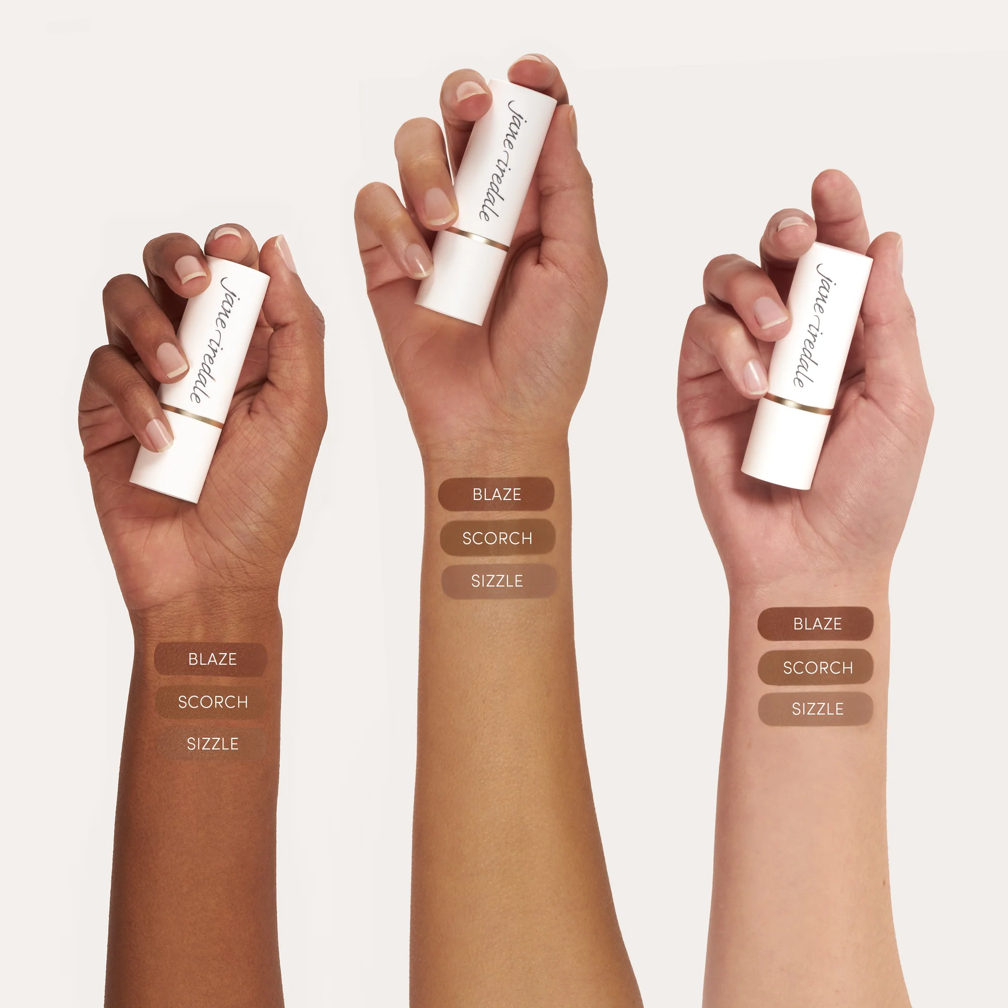 GlowTimeEternals_PDP_Bronzer-arm-swatching_2000x glowtimeeternals pdp bronzer arm Бронзант Jane Iredale Glow Time Bronzer Stick