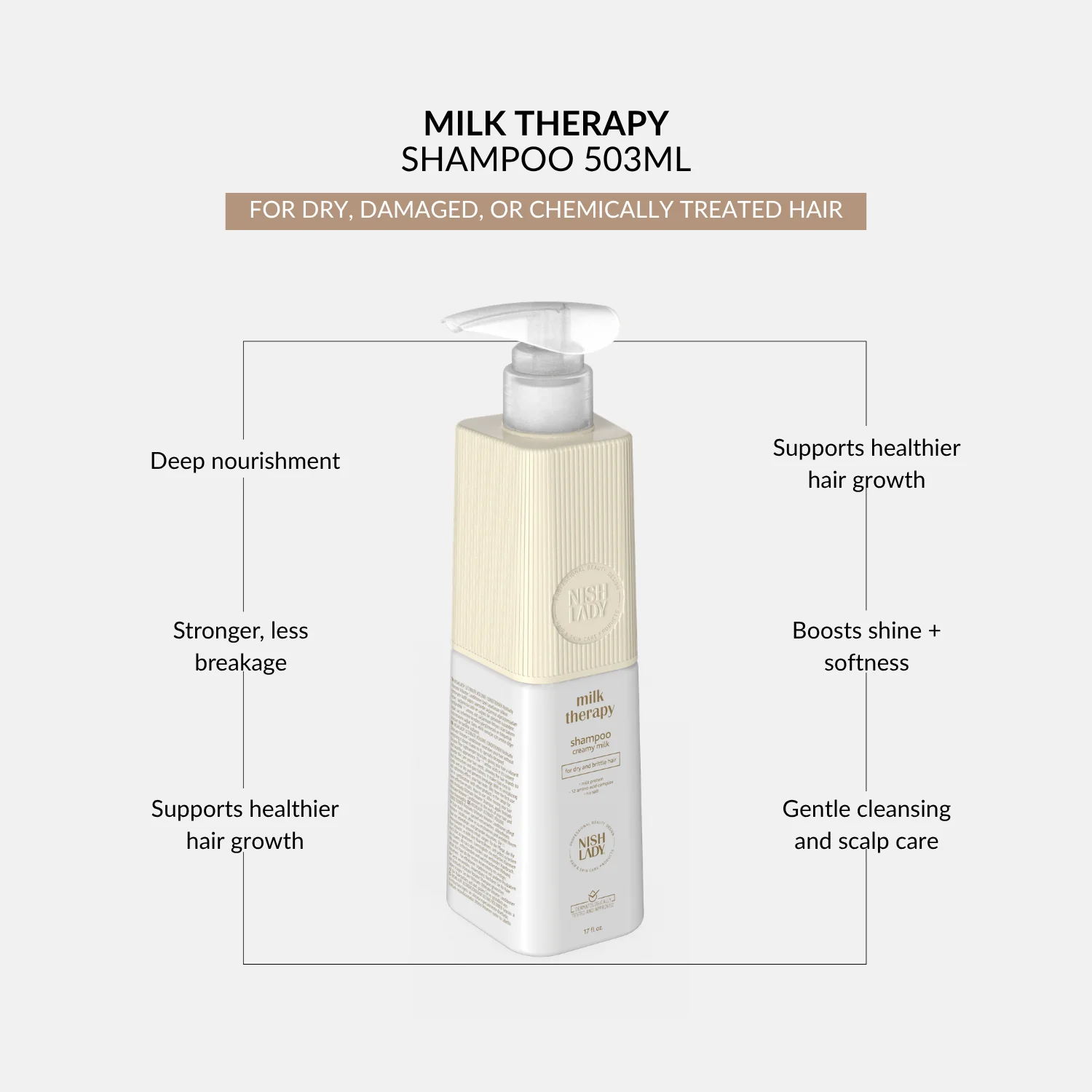 Шампоан с млечен протеин Nish Lady Milk Therapy Shampoo