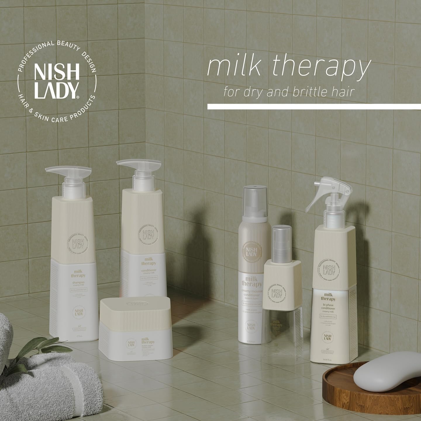 Шампоан с млечен протеин Nish Lady Milk Therapy Shampoo