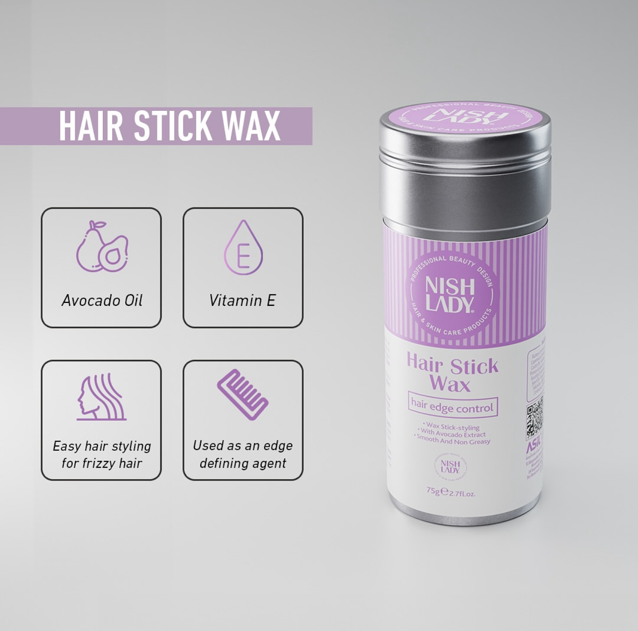 hair stick Стик вакса за коса Nish Lady Hair Stick Wax