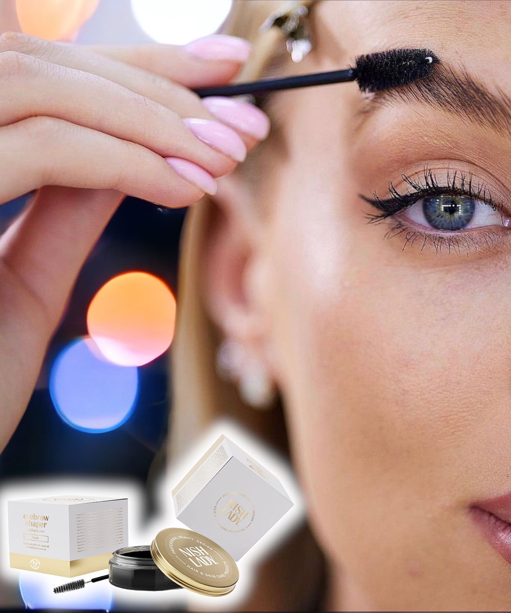 nishlady_black_eyewax_ Гел за вежди черен Nish Lady Eyebrow Shaper Black