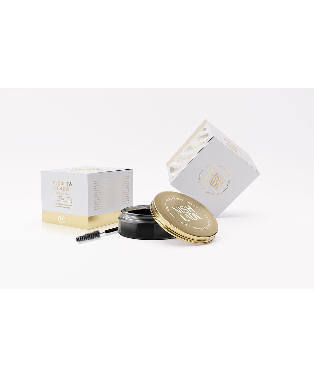 nishlady_black_eyewax___ Гел за вежди черен Nish Lady Eyebrow Shaper Black