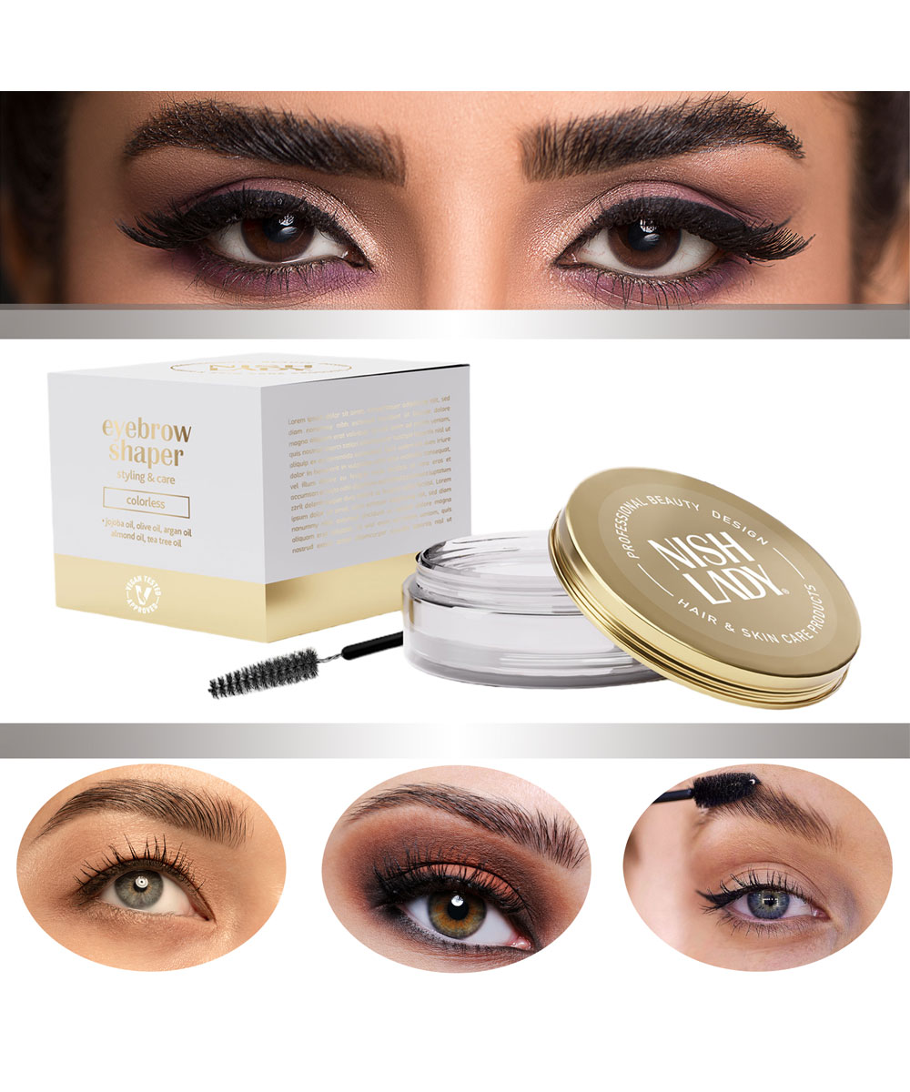 Безцветен гел за вежди Nish Lady Eyebrow Shaper Colourless
