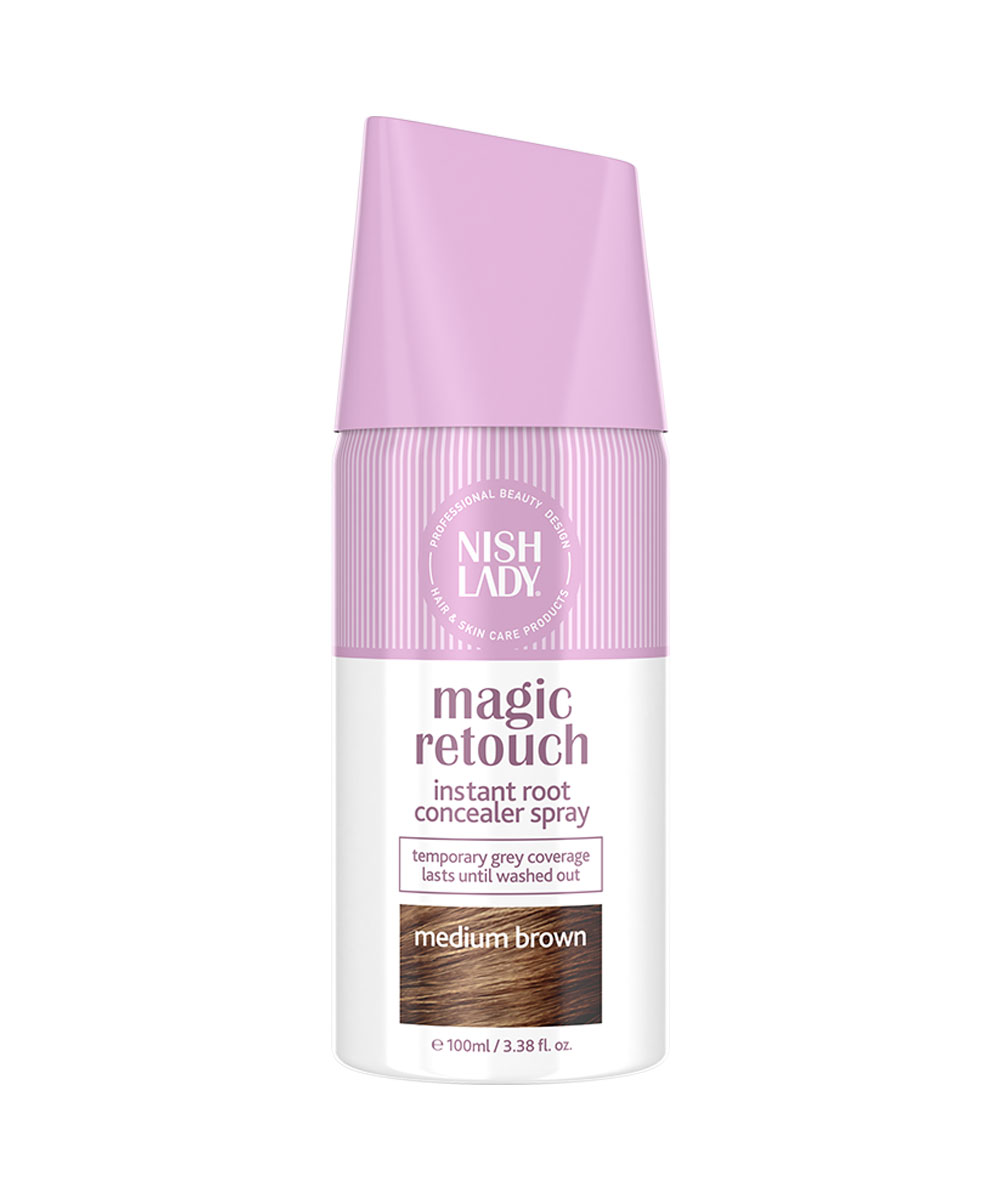 Ретуш за корени средно кафяв Nish Lady Magic Retouch Medium Brown